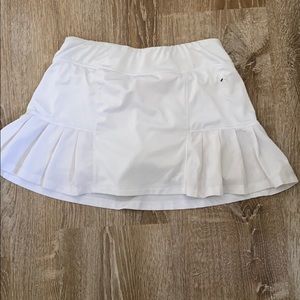 White tennis skirt